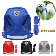 Mesh Padded Dog Harness & Leash Pet Puppy Vest for Small Medium Dogs Chihuahua