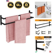 Double Towel Bar, 24Inch Towel Rack for Bathroom, Stainless Steel Double Bath...