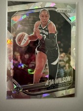A'ja Wilson Silver Cracked Ice 2025 Panini Prizm WNBA Las Vegas Aces