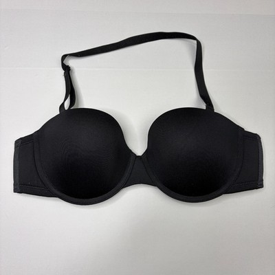Wacoal Push Up Strapless Bra 36B Black Removable Pads Underwire ONE STRAP ONLY