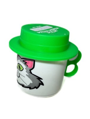 RARE Vintage Peter Piper Pizza My Mug Cup Cat Kitten Kitty Whirley Prize Toy 4''