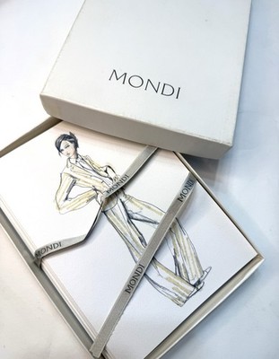 RARE! Vintage MONDI Fashion Illustration Cards   Set of 12 with Envelopes  !