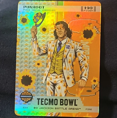 HTH Bo Jackson Battle Arena Tecmo Bowl Pukadot EX3 Hologram