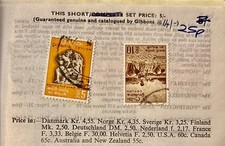 CEYLON SRI LANKA AGRICULTURE STAMPS 1 PAGE FROM OLD APPROVAL BOOK 08190724
