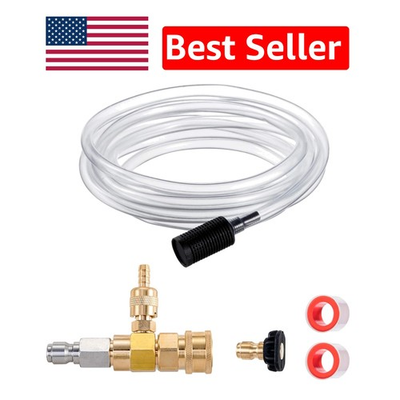 #ad Professional Chemical Injector Kit for Pressure Washers: 10 ft Hose Included $32.99