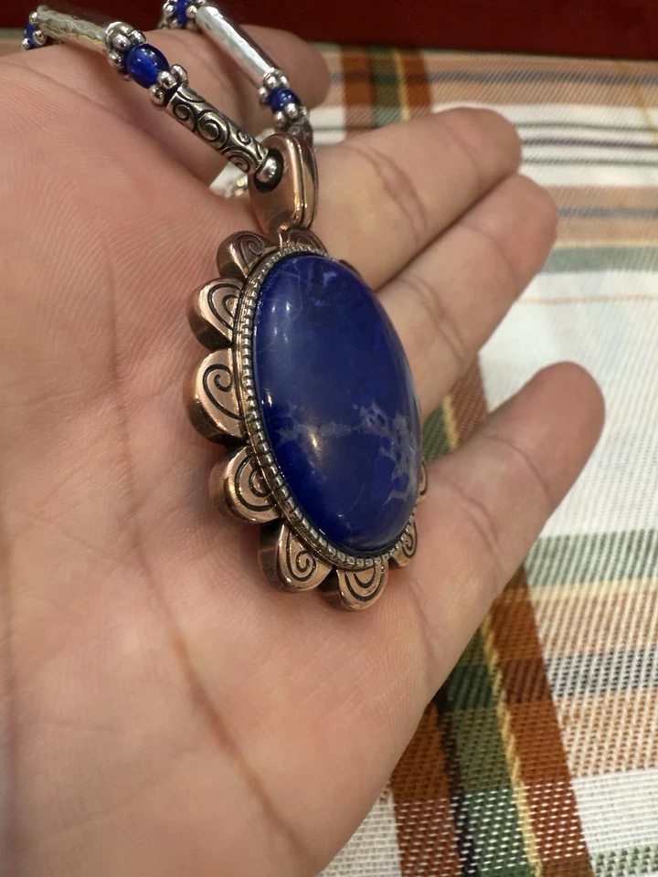 Брайтон BLUE RIVER серебра меди сняты с производства ожерелье полудрагоценный камень новый с Ярлыками - Изображение 3 из 4