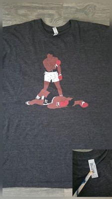 Muhammad Ali Over Sunny Liston ALSTYLE  Men s XL Gray Boxing Graphic T-Shirt