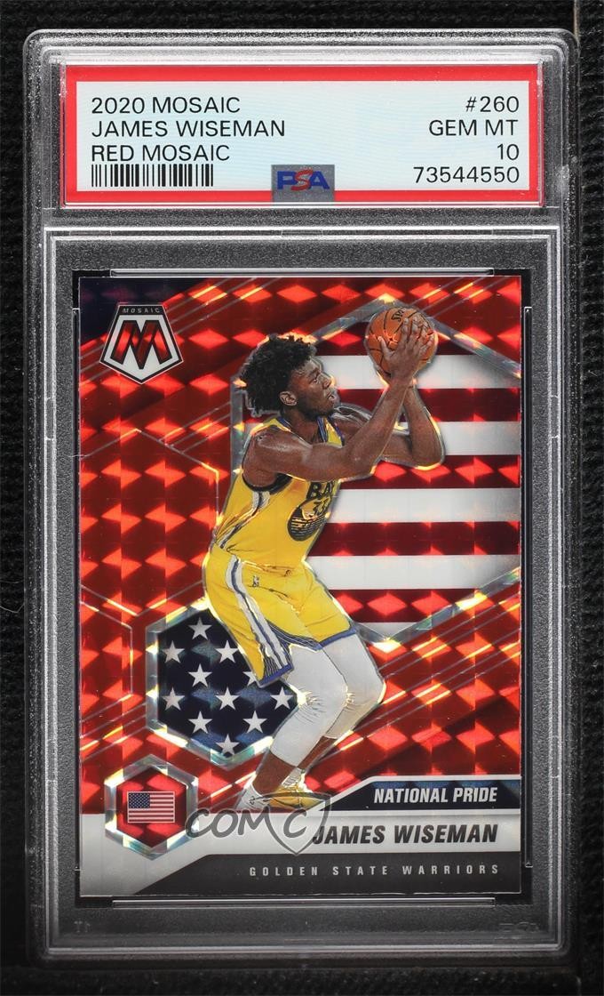 2020 Mosaic National Pride Red Prizm James Wiseman PSA 10 GEM MT Rookie RC uk2