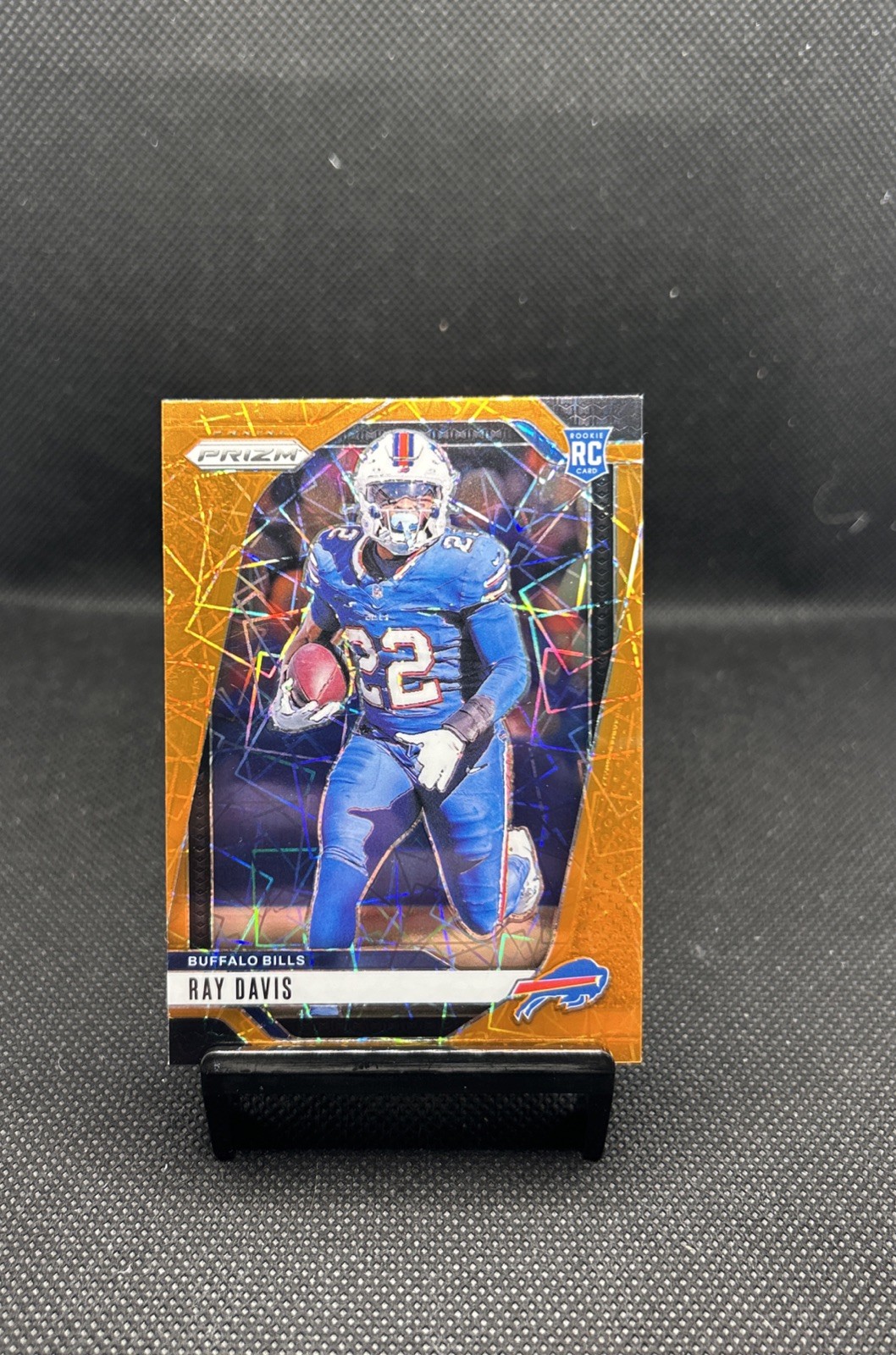 2024 Panini Prizm Orange Lazer Ray Davis #382 RC Buffalo Bills