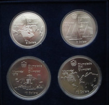 1976 Canada Olympics Uncirculated Sterling Silver Coins Set Series 1