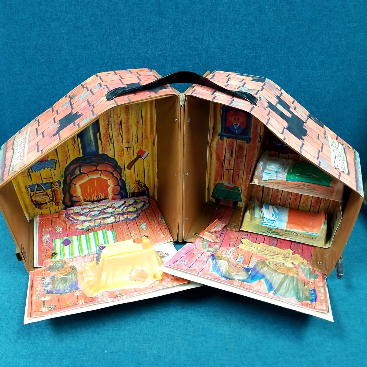 Vintage WISHNIK Troll Shanty Shack Vinyl Carrying Case 1960s | eBay