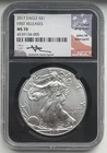 2017 Silver Eagle - First Releases - NGC MS70 - Mercanti Signature