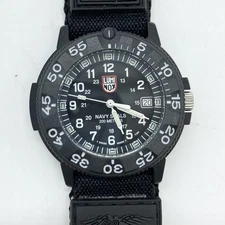 Luminox Ref3001 Anniversary Military Watch Black 300 Limited Used