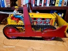NICE 1940'S MARX TIN LITHO CATERPILLAR DIESEL WIND UP  BULLDOZER TRACTOR