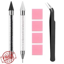 Rhinestone Picker Tool Dotting Pen Wax Pencil Tweezer Gem Applicator Kit