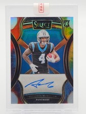 TETAIROA MCMILLAN 2024 SELECT XRC ROOKIE TIE-DYE PRIZM AUTO /25 PANTHERS Q6136