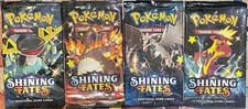 *EMPTY* POKEMON SWORD & SHIELD SHINING FATES BOOSTER PACKS ART SET NO CARDS