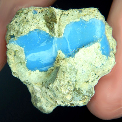 Rare 124ct Blue Owyhee Opal Natural Mined Unheated Rough Raw Nodule Oregon USA