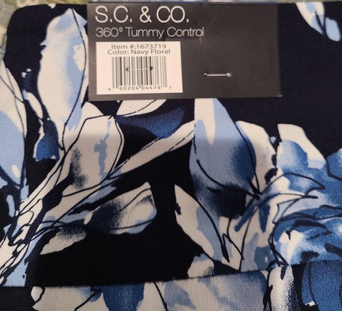 SC & Co Pull On Skort Rock Shorts Large Bauchkontrolle Stretch Taschen Blumen - Bild 4 von 6