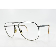 Marchon Autoflex 57 Flexon Aviator Eyeglasses Gunmetal Steel 58-16-145 J822