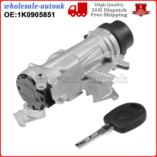 Ignition Barrel Door Lock Switch + Key for VW Golf MK5 MK6 Audi A3 8P 1K0905851B