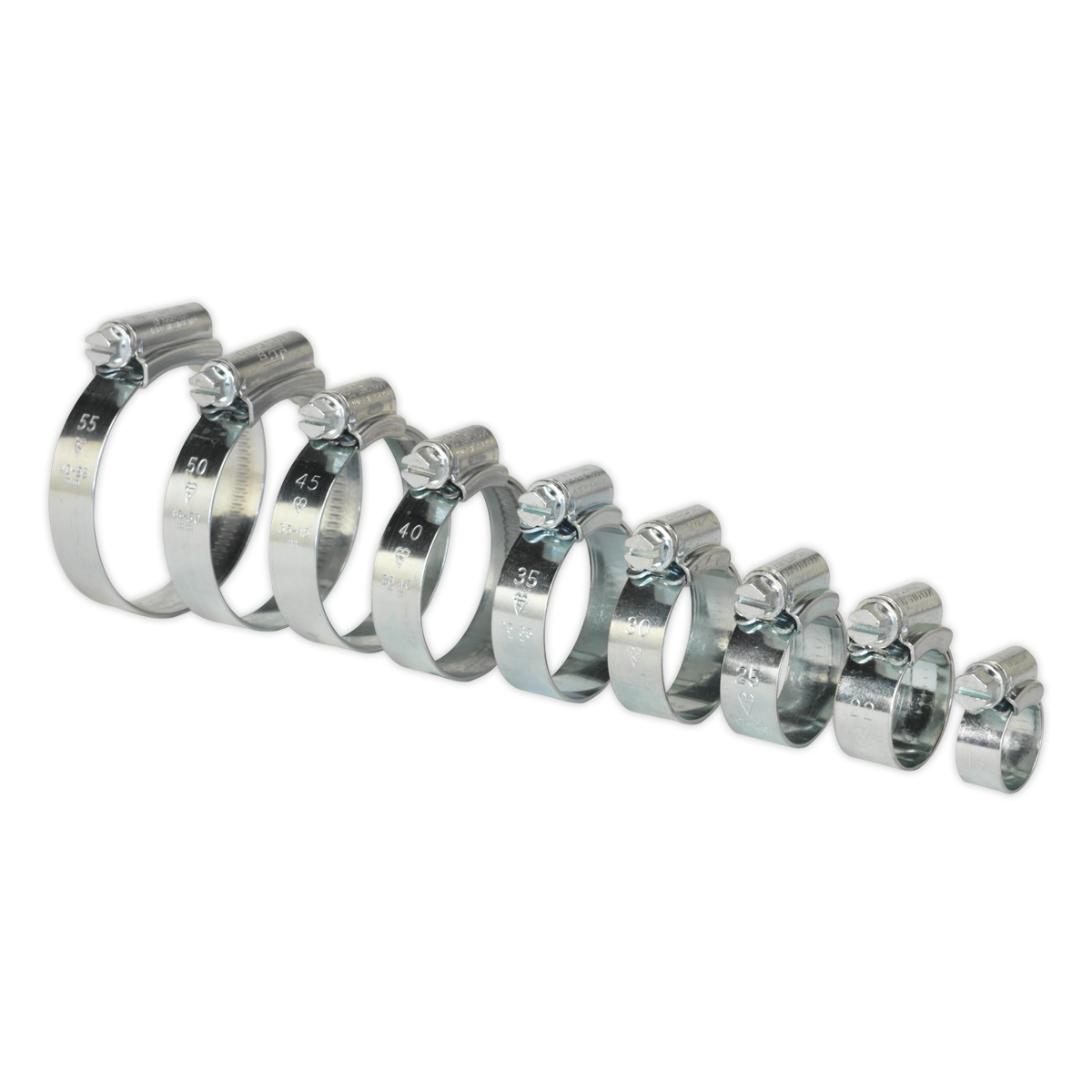 HI-GRIP® Hose Clip Assortment 85pc Sizes Ø9.5-55mm