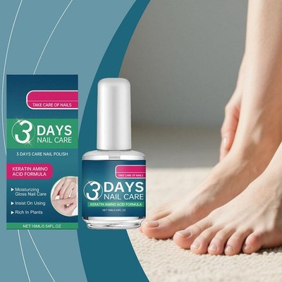 3 TAGE Nagelpflegeöl, 10 ml, Keratin & Aminosäure Formel, NEU Nagelreparatur L2V9