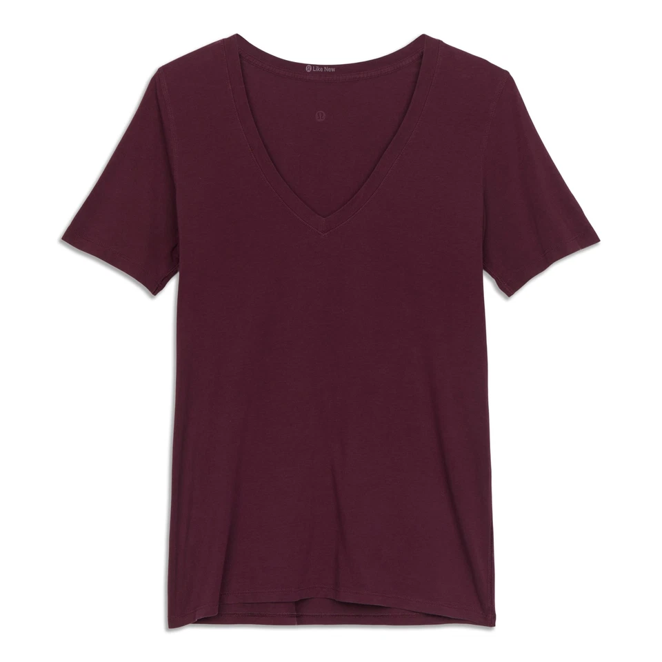 Camisa informal para mujer lululemon talla 8 borgoña