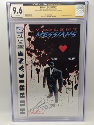 Violent Messiahs #1 9.6 CGC & JSA Authenticated Double Signed Hurricane Comics