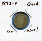 W@W 1893-p  Barber Dime, ( Lower Mintage!! ) Good !!!!!!!!!!