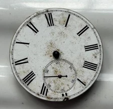Antique Pocket Watch movement &  dial -  project/spare/repairs