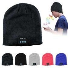 Wireless Bluetooth Hat with Music Speakers Mic Beanie USB Charge Cap Handsfree