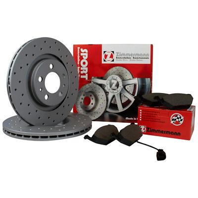 ZIMMERMANN SPORT BREMSEN KIT BREMSSCHEIBEN + BREMSBELÄGE Ø312 VORNE AUDI TT 8N