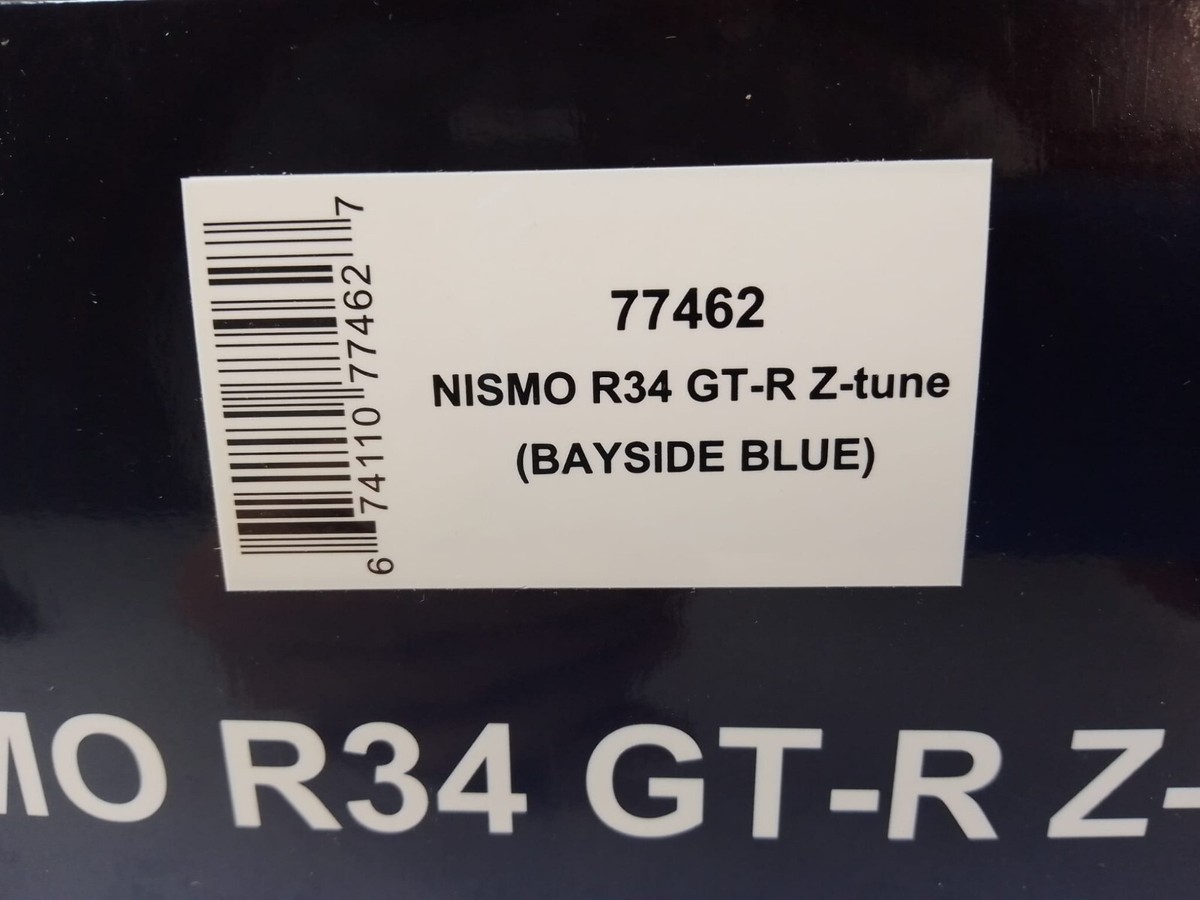 Autoart Nissan Nismo GT-R R34 Z-tune Bayside Blue 1/18 77462 Autoart Nissan Nismo GT-R R34 Z-tune Bayside Blue 1/18 77462