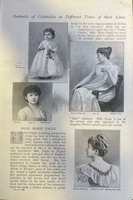 1896 Marie Engle Opera Prima Donna