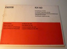 Fahr Kreiselheuer Heuwender KH60 Ersatzteilliste