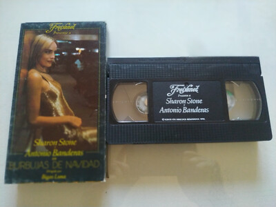Burbujas de Navidad Freixenet Sharon Stone Banderas - VHS Cinta Tape Español