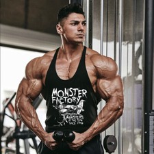 Men's Athletic Stringer Gym Muscle Workout Racerback Fitness Sleeveless Tank Top