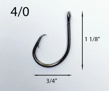 PACK OF 100 TACKLEWORKS Size 4/0 3x Strong Inline Circle Fishing Hooks
