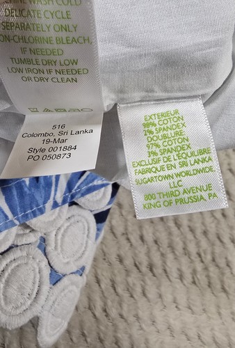 Lilly Pulitzer Izzy Skirt High Tide Navy Blue You're The Zest Women Sz 12 NWT - Picture 8 of 10