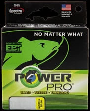 Power Pro SPECTRA Fiber - High Visibilty Yellow 50 # Test - 300 Yards