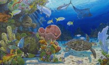 Ceramic Backsplash Tile Mural Sea Turtle Kitchen/Bathroom/Shower - Tranquility