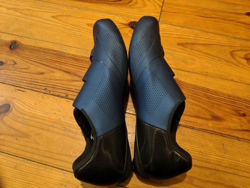 ZAPATOS DE CICLISMO SHIMANO RC5 AZUL PARA HOMBRE ZAPATILLAS COMO NUEVOS TALLA 48 UK 12 - Imagen 6 de 11