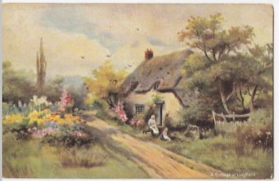 Surrey; Ein Cottage in Lingfield PPC, nicht verschickt von BB & Co, vor dem Ersten Weltkrieg