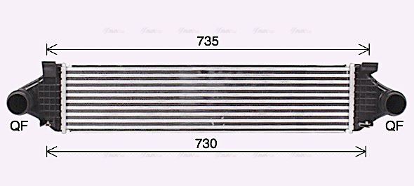 VO4297 AVA Intercooler FIT VOLVO V60 I (2010) V60 1.5 T3