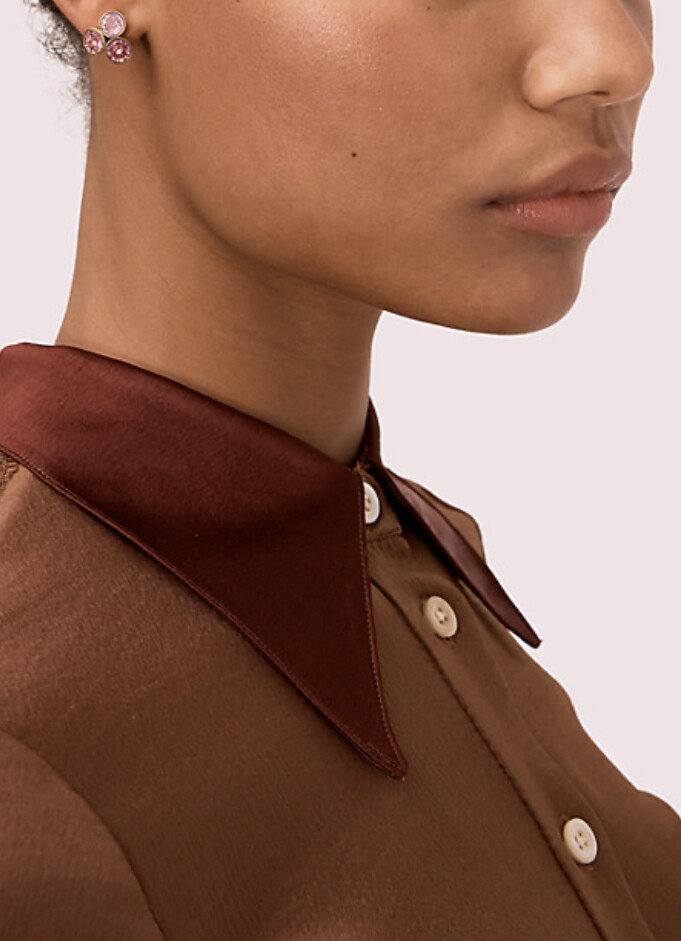 NWT Kate Spade Reflecting Pool Small Cluster Studs WBRUH516 Pink (650)