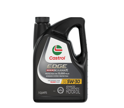 C.astrol EDGE High Mileage 5W-30 Advanced Full Synthetic Motor Oil, 5 Quarts