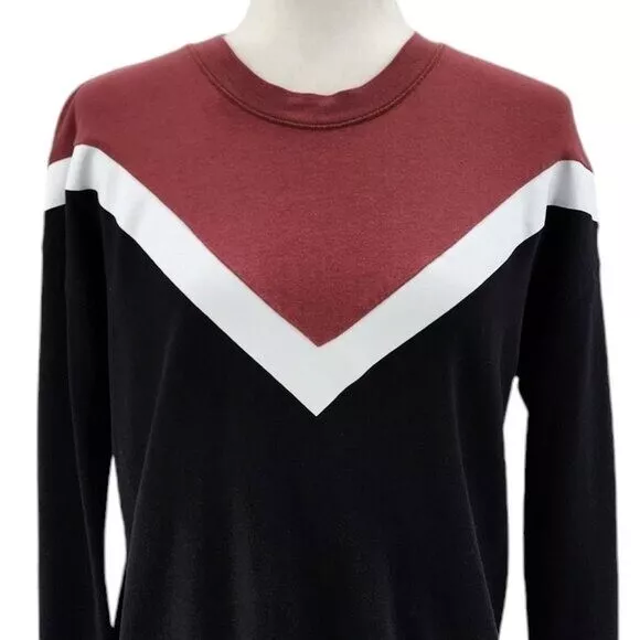 sweaty-betty colorblock dusty rose crewneck sweatshirt