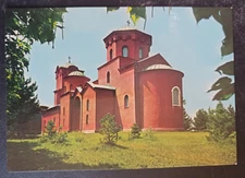 vtg postcard Serbia Zica Monastery older chrome unposted