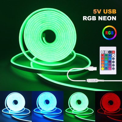 5V USB LED Strip Lights TV Back Light 3535 RGB Colour Changing with 24Key Remote